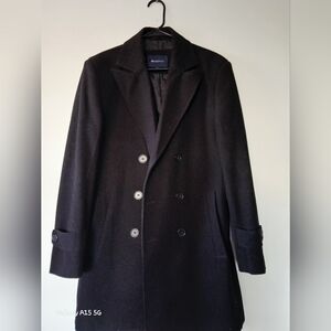 Braveman Men's Black Heavyweight Wool Blend Peacoat: S